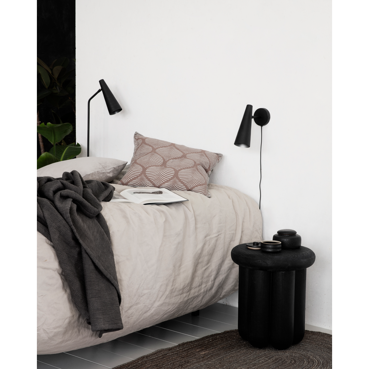 Lâmpada de parede, hdprecise, mat em preto
