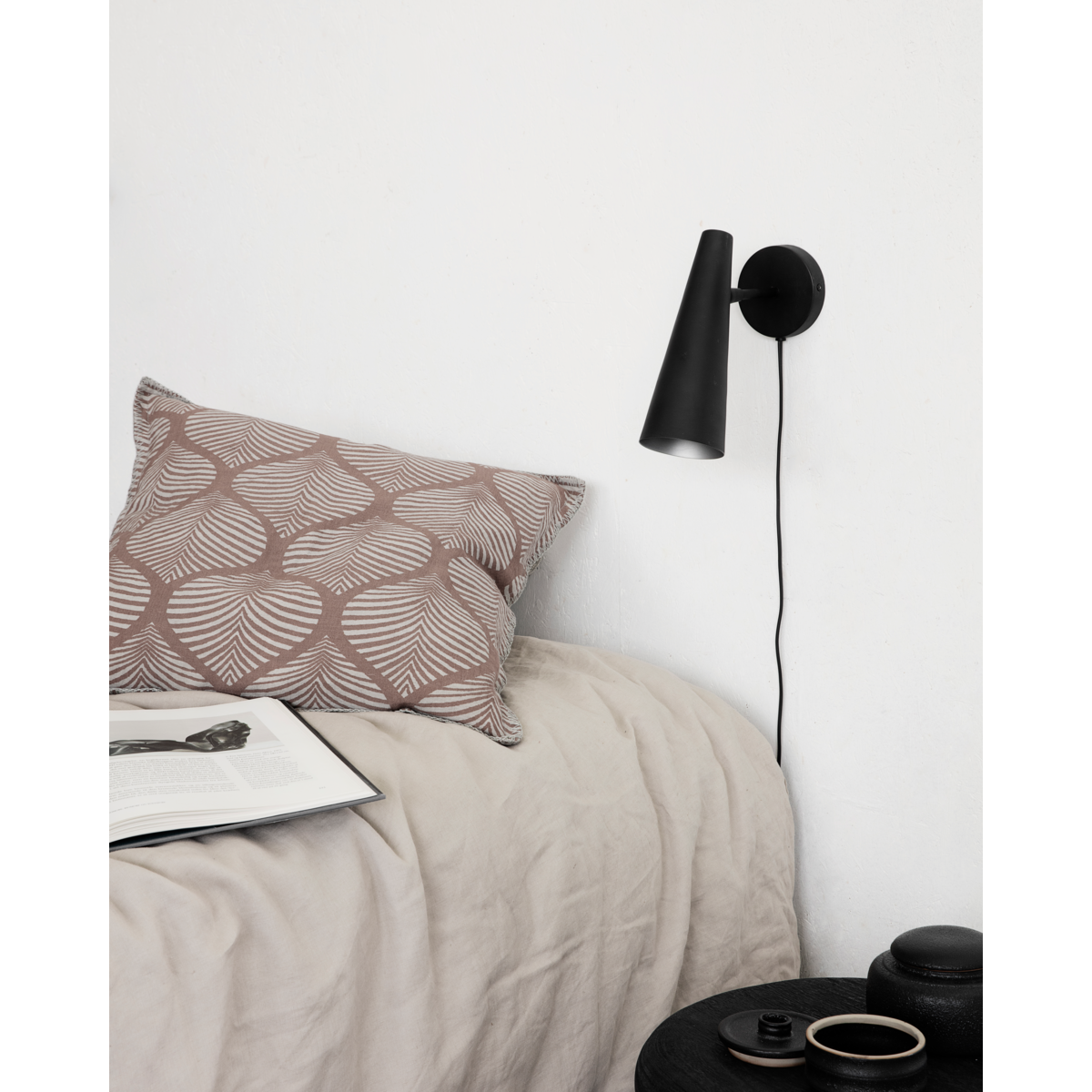 Lâmpada de parede, hdprecise, mat em preto