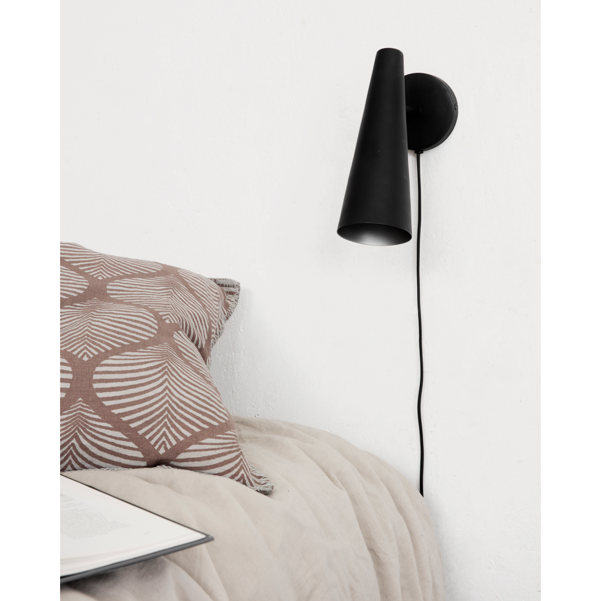 Lâmpada de parede, hdprecise, mat em preto