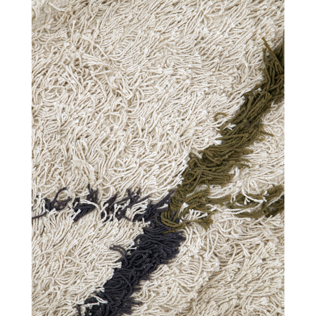 Cobertor, hdindi, branco cru; Mostarda Amarelo