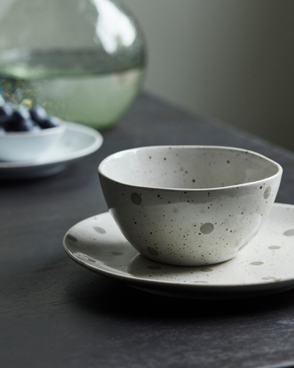 Tigela, HDDots, Branco; Verde