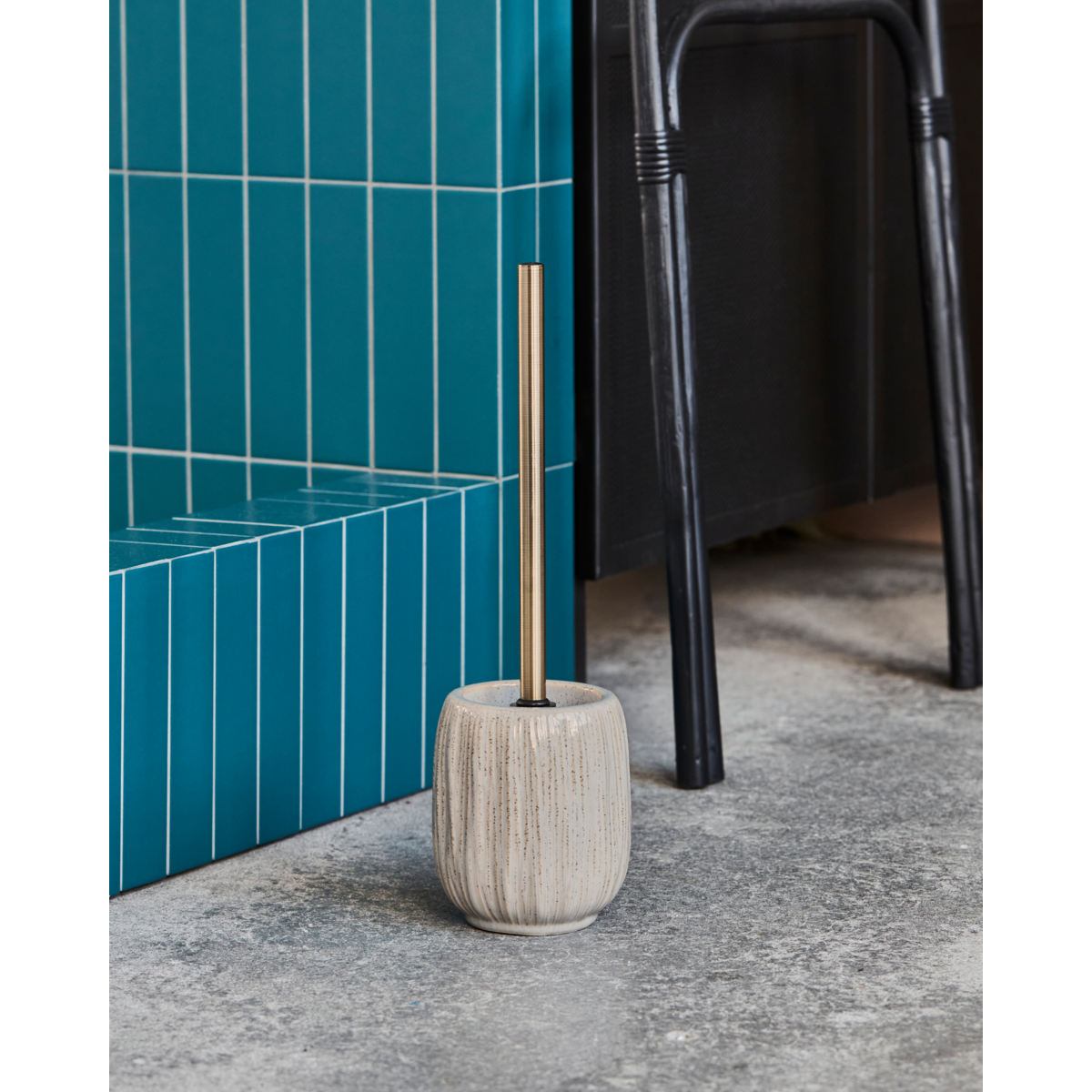 Escova de vaso sanitário, hddeco, branco cru