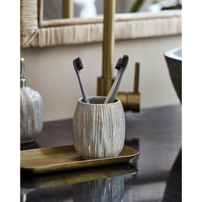 Porta -escova de dentes, hddeco, branco cru