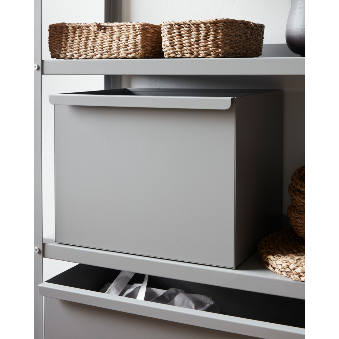 Armazenamento para prateleira, hdrack, cinza