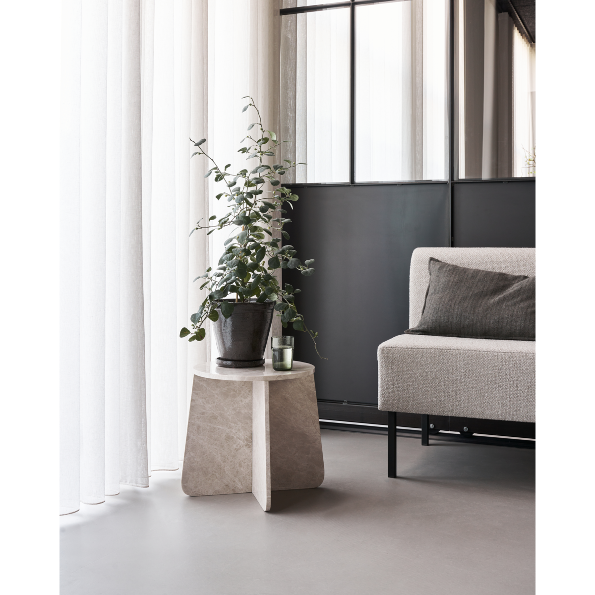 Mesa lateral, hdmarb, bege