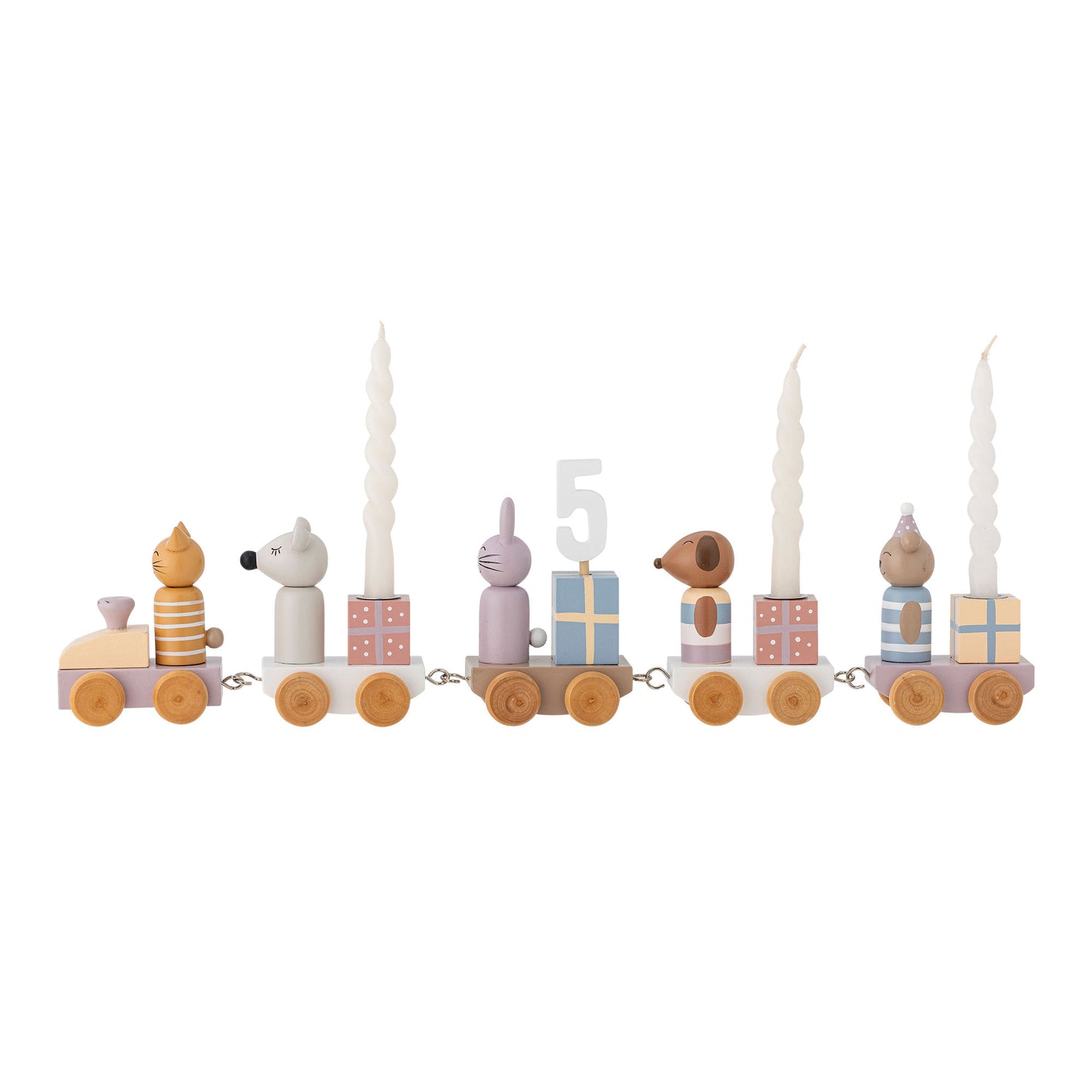 Bloomingville Mini Junaid Decoração de aniversário, Rosa, FSC®100%, MDF