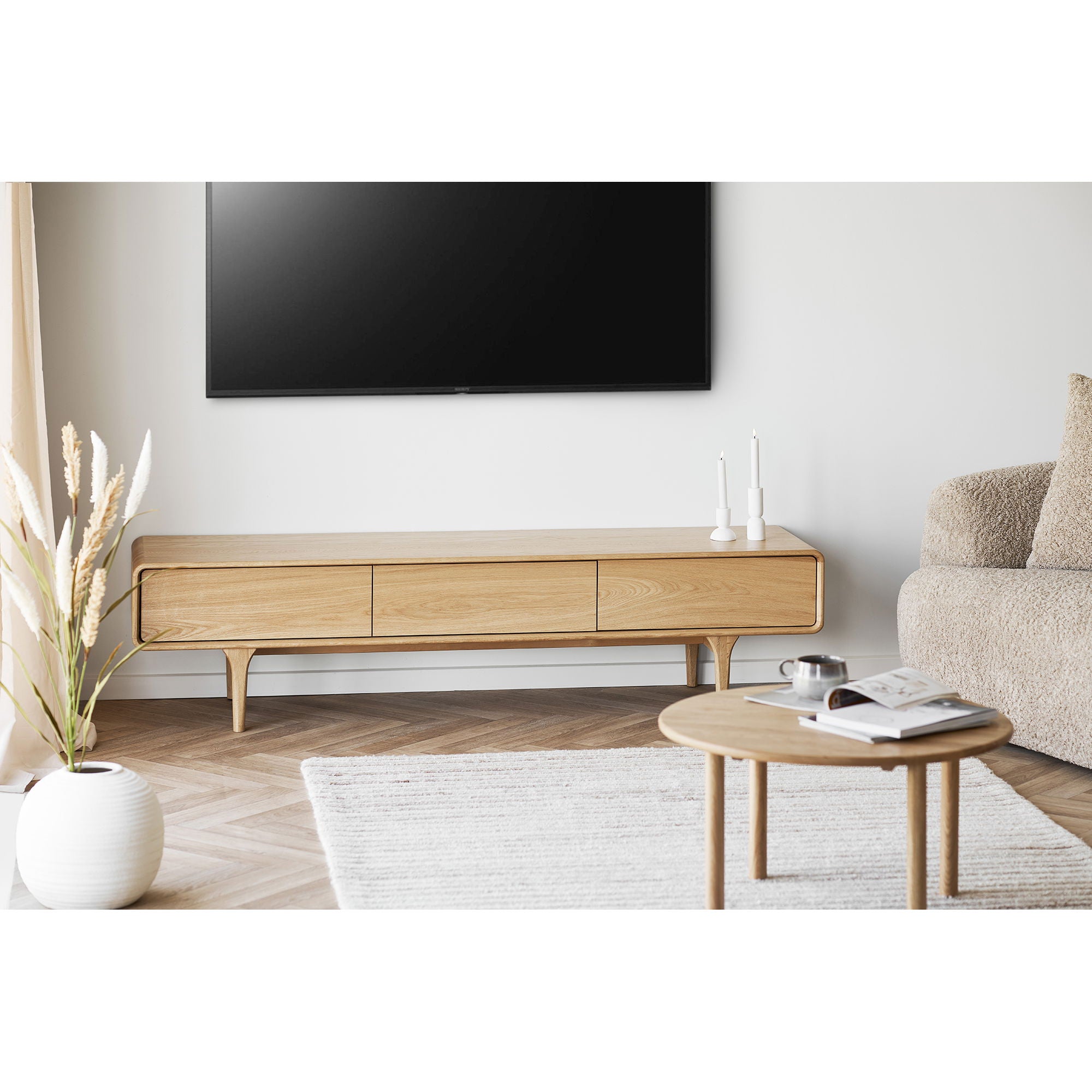 Jena Cafetle Table - mesa de café, carvalho, natureza Ø70x40 cm
