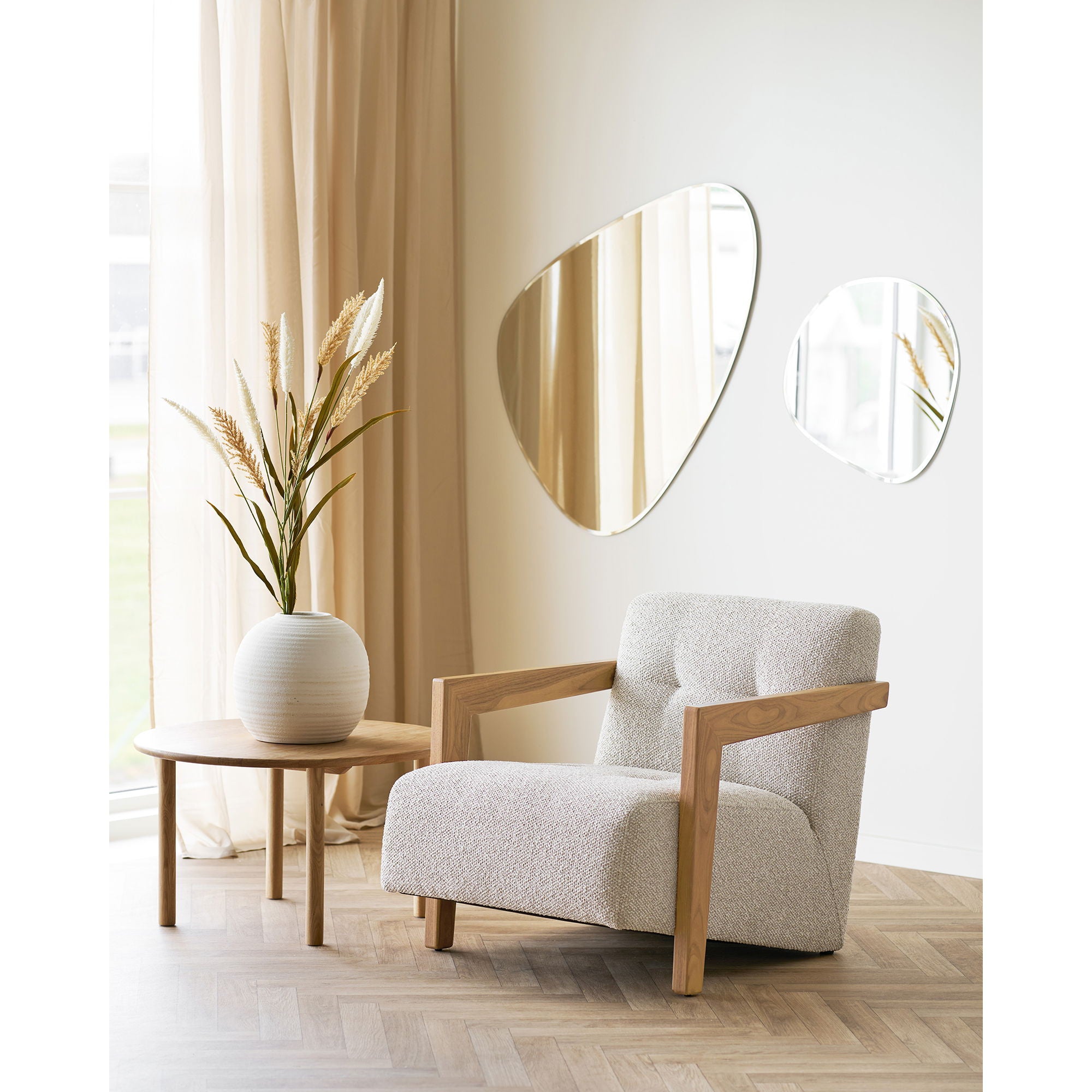 Jena Cafetle Table - mesa de café, carvalho, natureza Ø70x40 cm