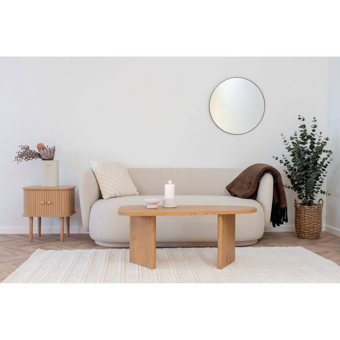 Mesa de centro, natural 50x100x41 cm