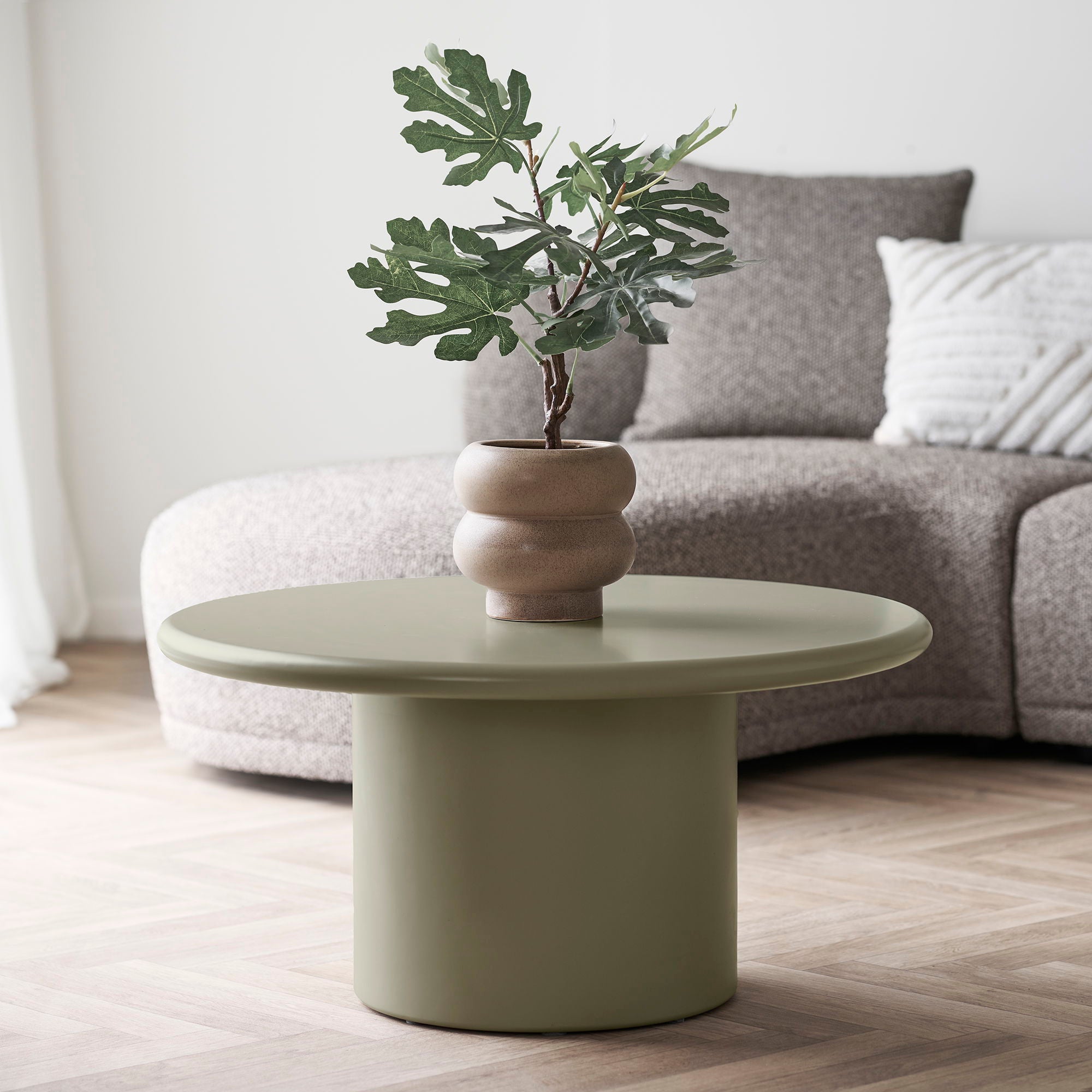 Mesa de café Nagano - mesa de café, verde Ø80x40 cm