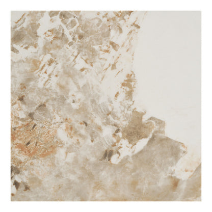 Mesa de café de Atenas - mesa de café, bancada de cerâmica, marrom branco/marrom escuro Ø80x40 cm