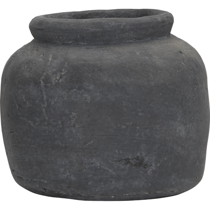 Pote de ervas, hdrustics, concreto