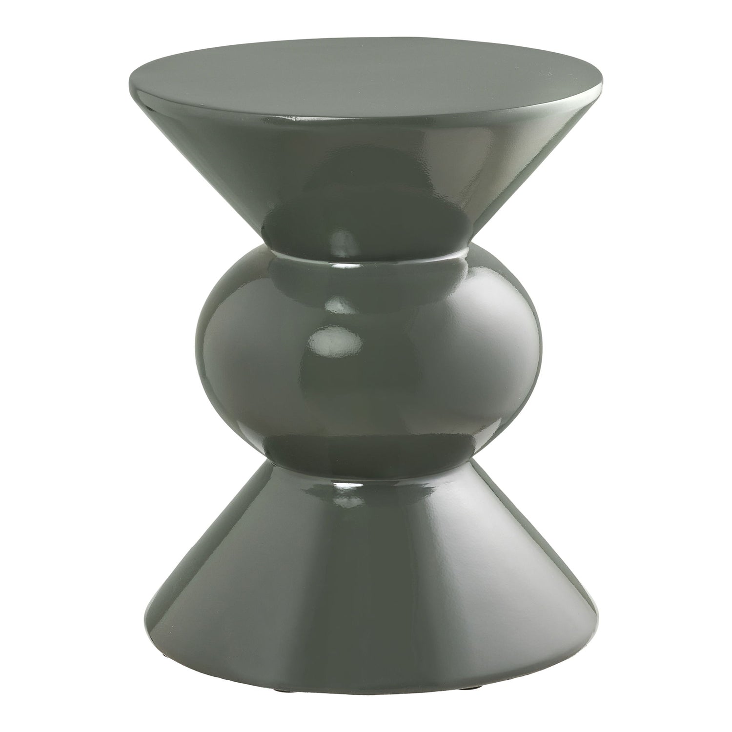 Mesa de canto Rosolina - mesa de canto, fibra de vidro, verde Ø34x41 cm