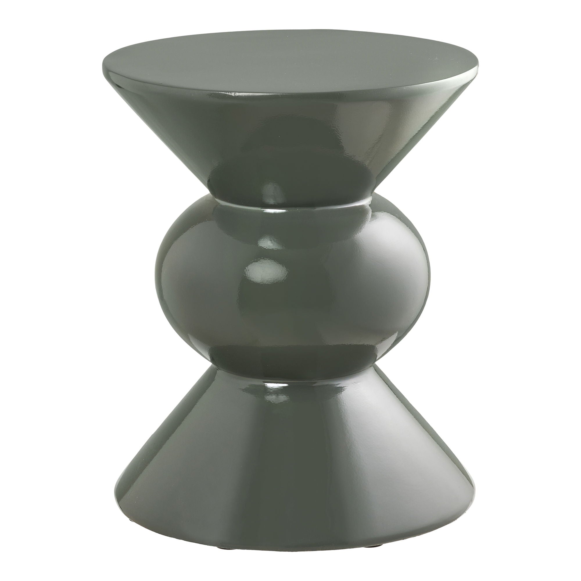 Mesa de canto Rosolina - mesa de canto, fibra de vidro, verde Ø34x41 cm
