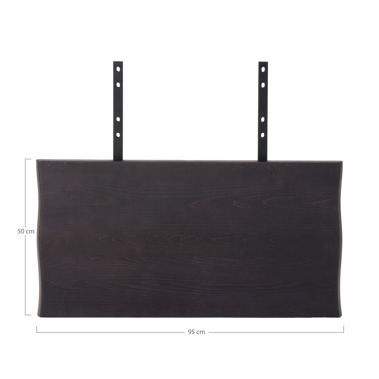 Conjunto de dois pratos adicionais em carvalho preto com borda ondulada