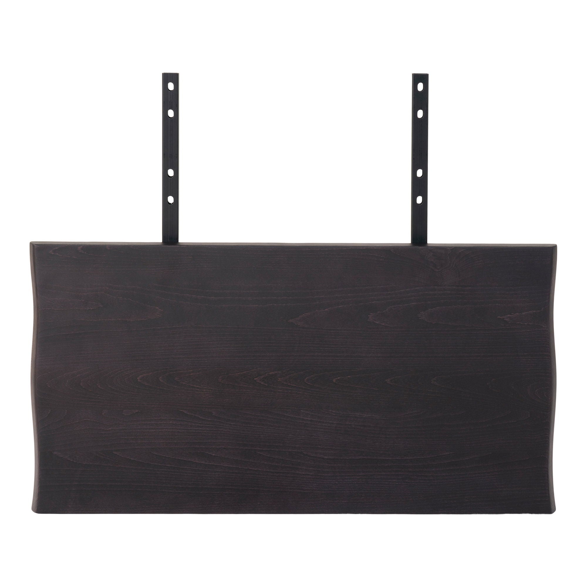 Conjunto de dois pratos adicionais em carvalho preto com borda ondulada