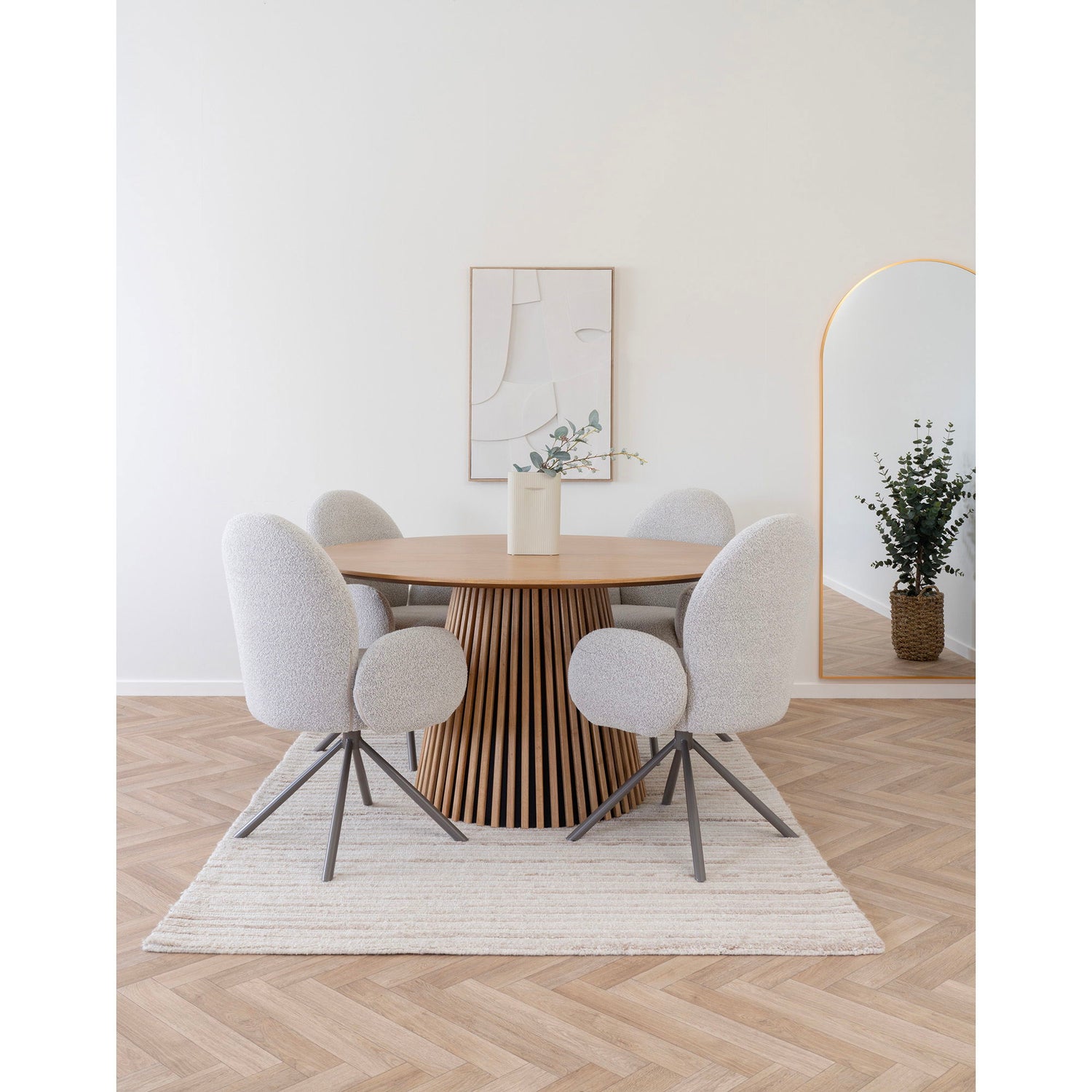 Mesa de jantar Osaka - mesa de jantar, egefins, natureza Ø140x75 cm