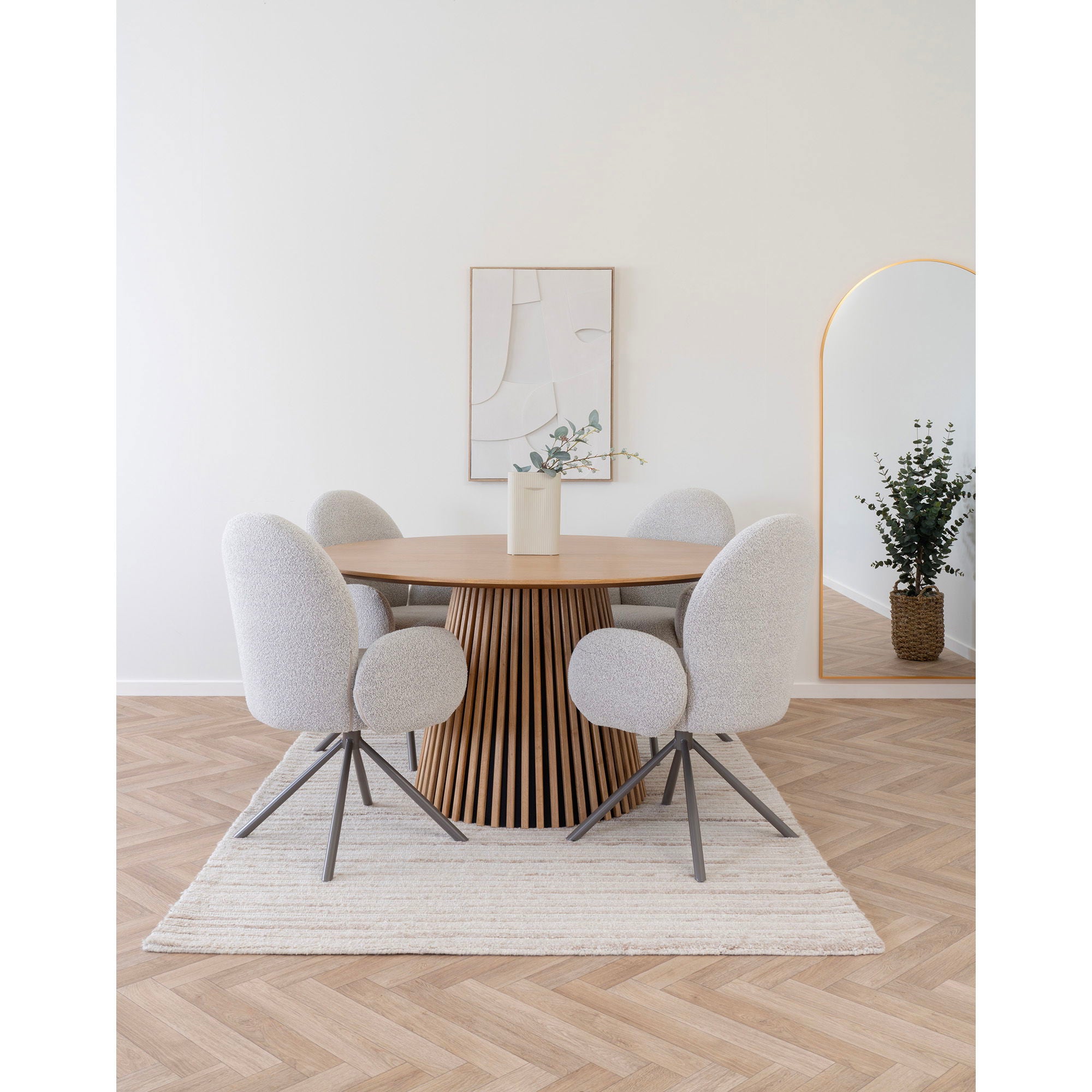 Mesa de jantar Osaka - mesa de jantar, egefins, natureza Ø140x75 cm