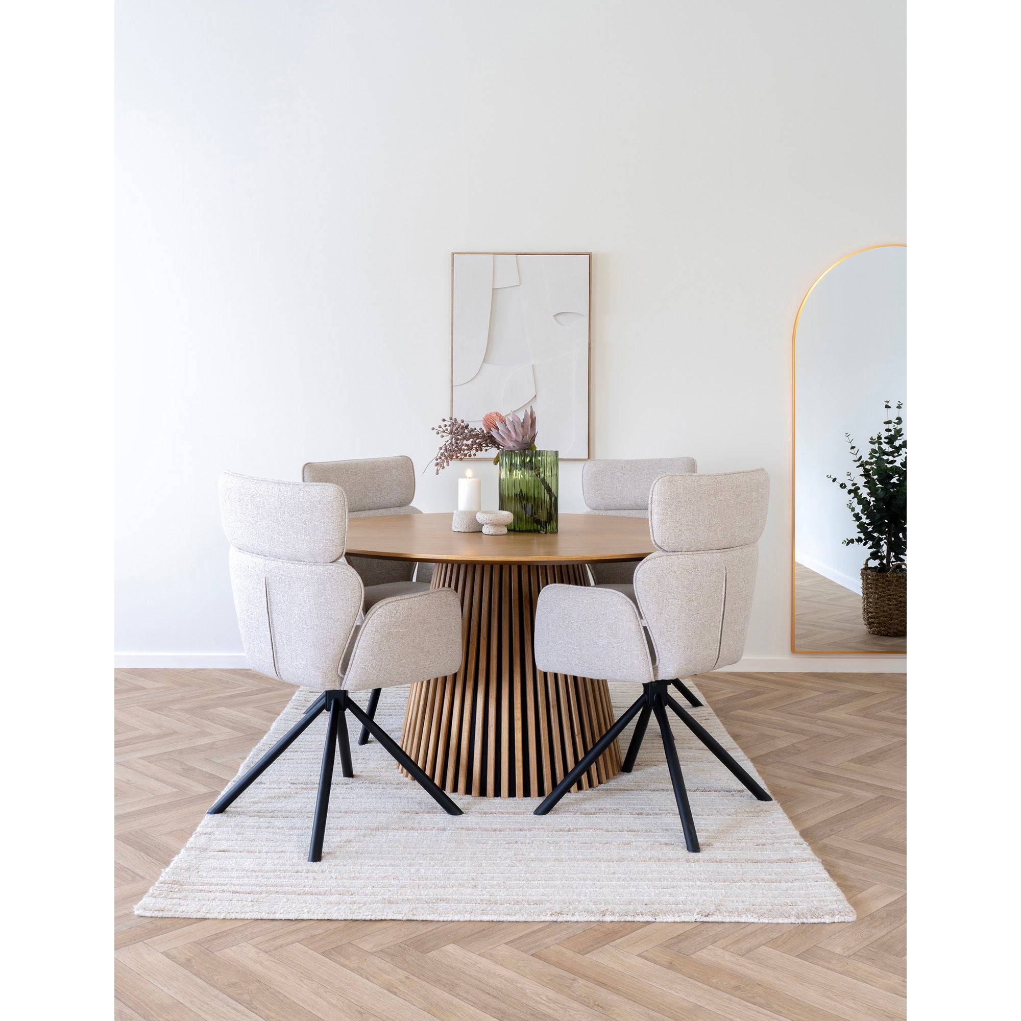 Mesa de jantar Osaka - mesa de jantar, egefins, natureza Ø140x75 cm