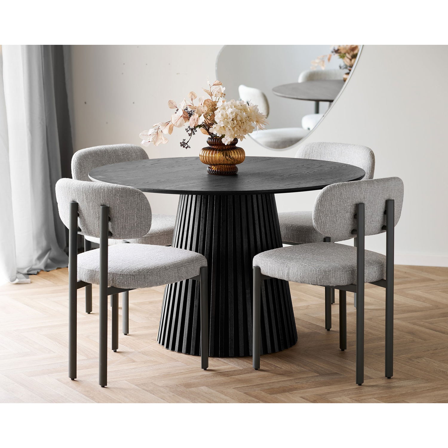 Mesa de jantar Osaka - mesa de jantar, egefins, preto Ø120x75 cm