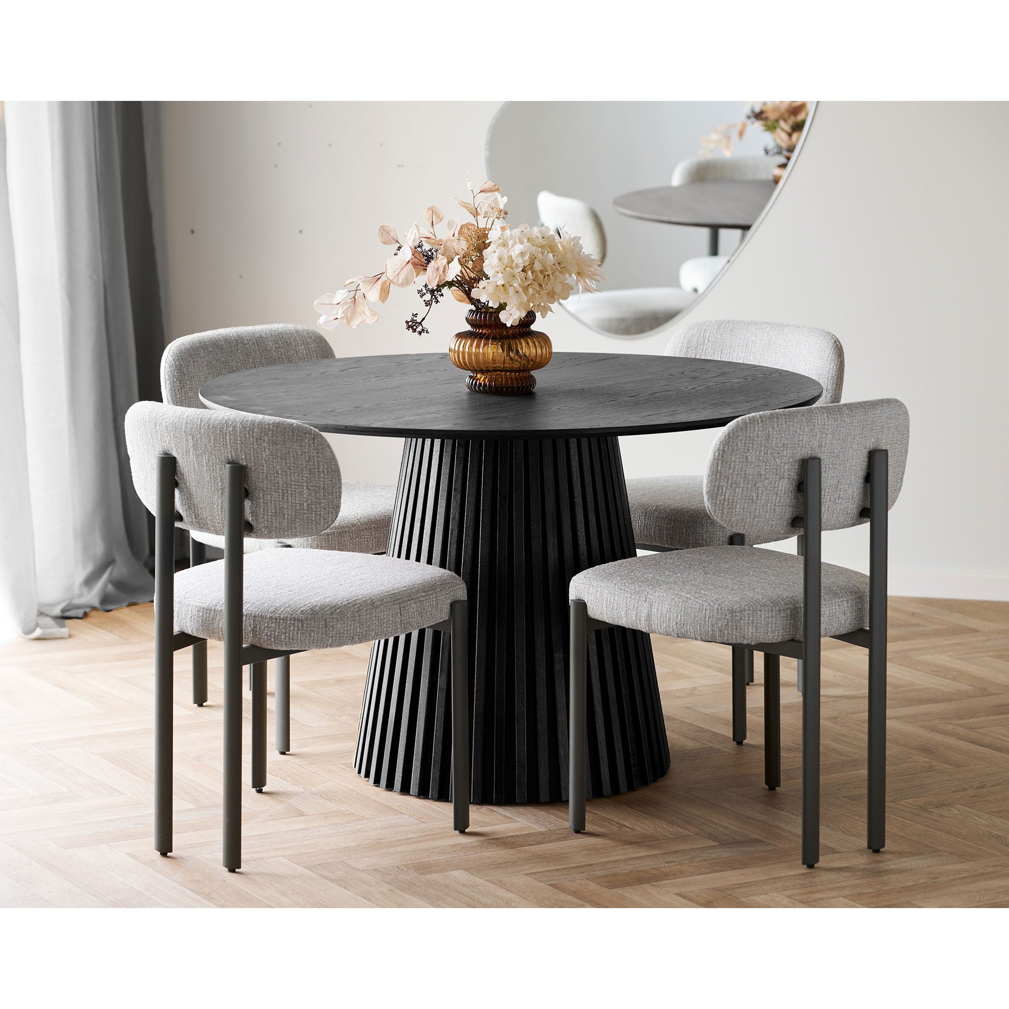 Mesa de jantar Osaka - mesa de jantar, egefins, preto Ø120x75 cm