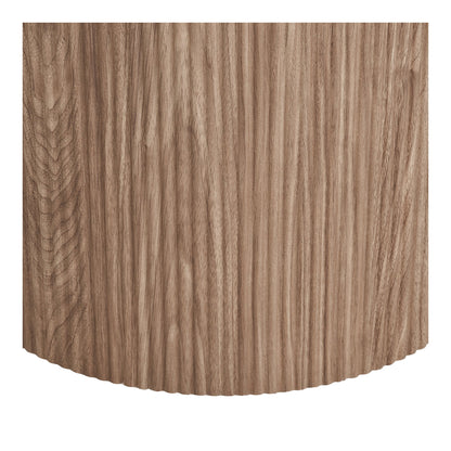 Mesa de jantar Atenas - Mesa de jantar, tampo de cerâmica, branco, marrom escuro ø120x76 cm