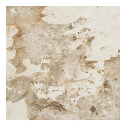 Mesa de jantar Atenas - Mesa de jantar, tampo de cerâmica, branco, marrom escuro ø120x76 cm