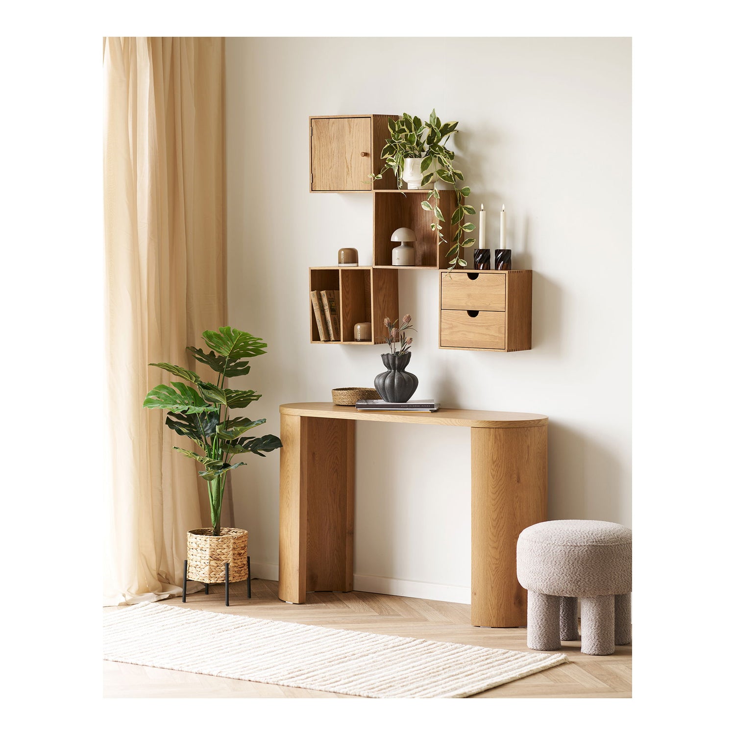 Tabela de console Bibione - Tabela de console, natureza 38x114x75 cm