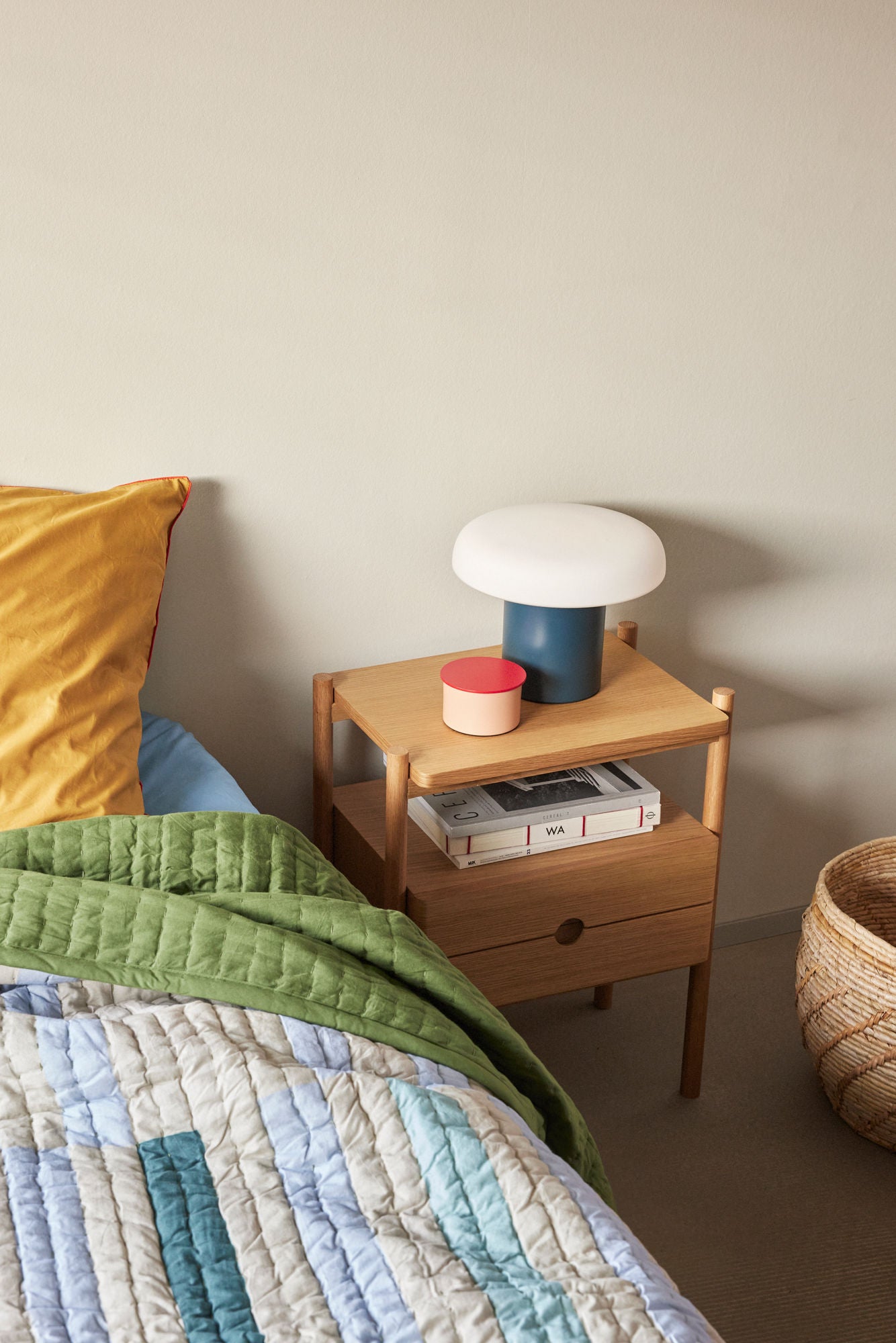 Hübsch Twist Bloco 260x260 Verde escuro/multicolor