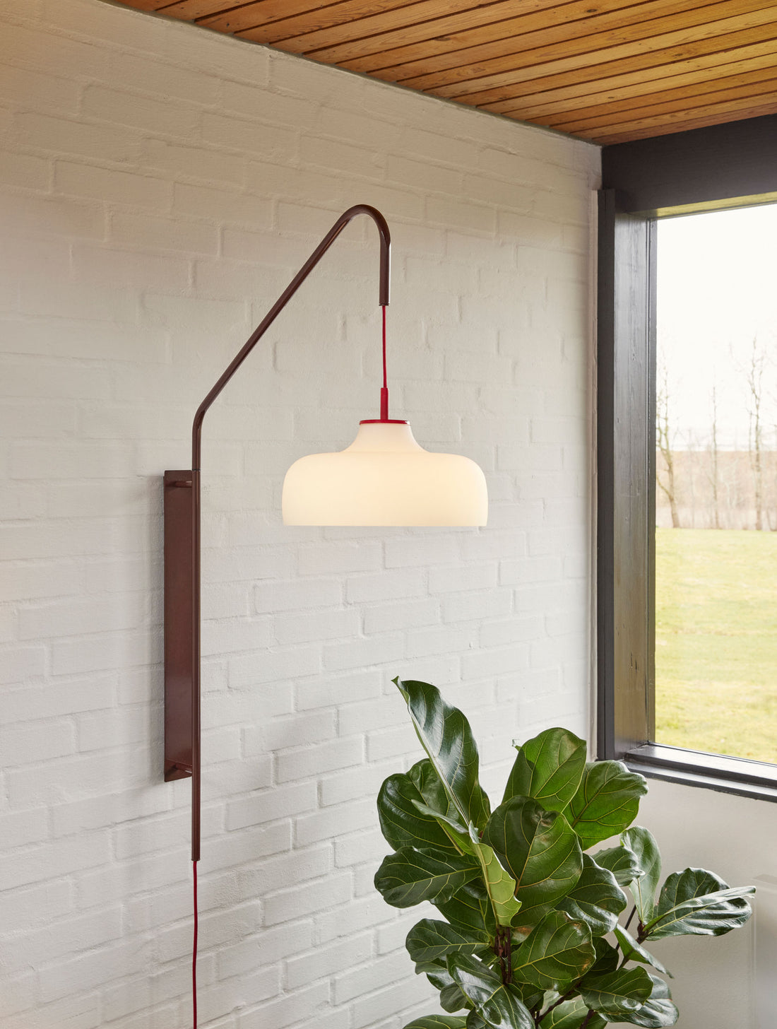Candeeiro de parede atual Vermelho - 71x30xh111cm