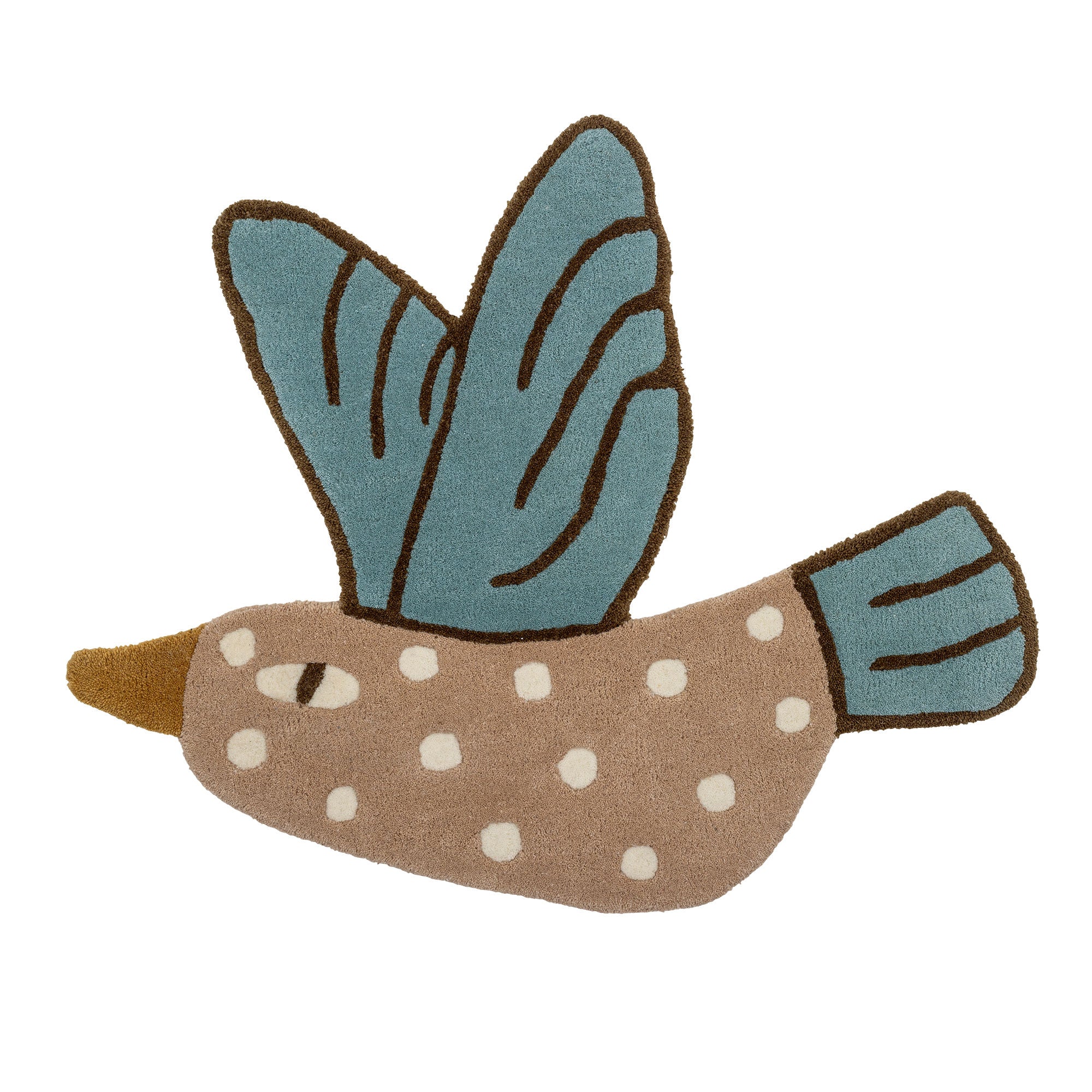 Bloomingville Mini Blue Jay Carpet, azul, lã