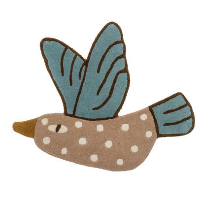 Bloomingville Mini Blue Jay Carpet, azul, lã