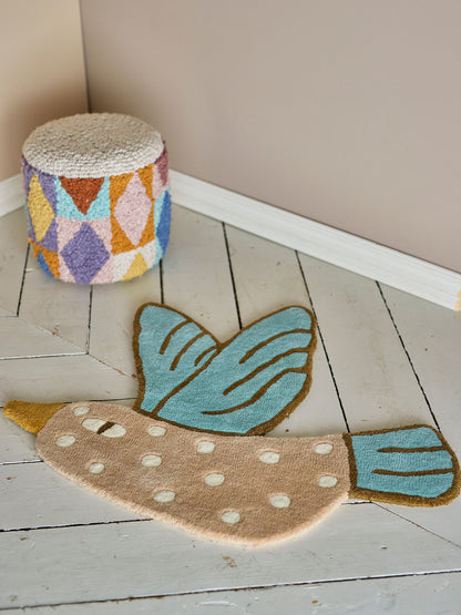 Bloomingville Mini Blue Jay Carpet, azul, lã