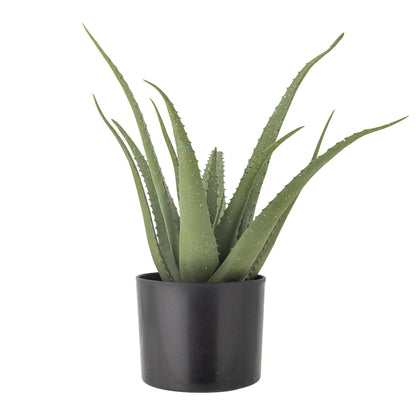 Planta de Aloe Bloomingville, verde, flores artificiais