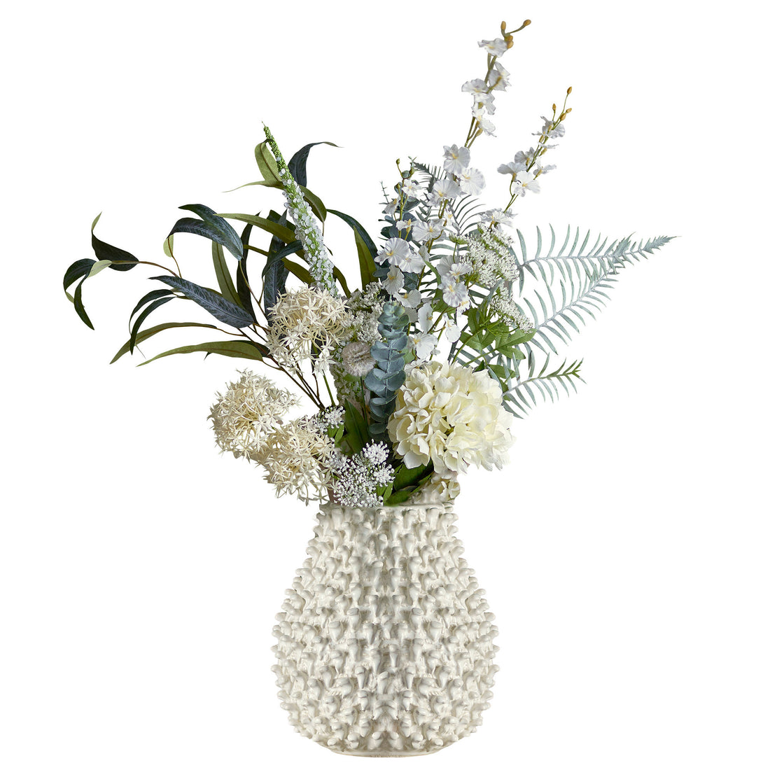 Bloomingville Symphonie Bouquet, Branco, Flores Artificiais