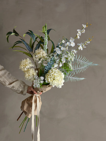 Bloomingville Symphonie Bouquet, Branco, Flores Artificiais