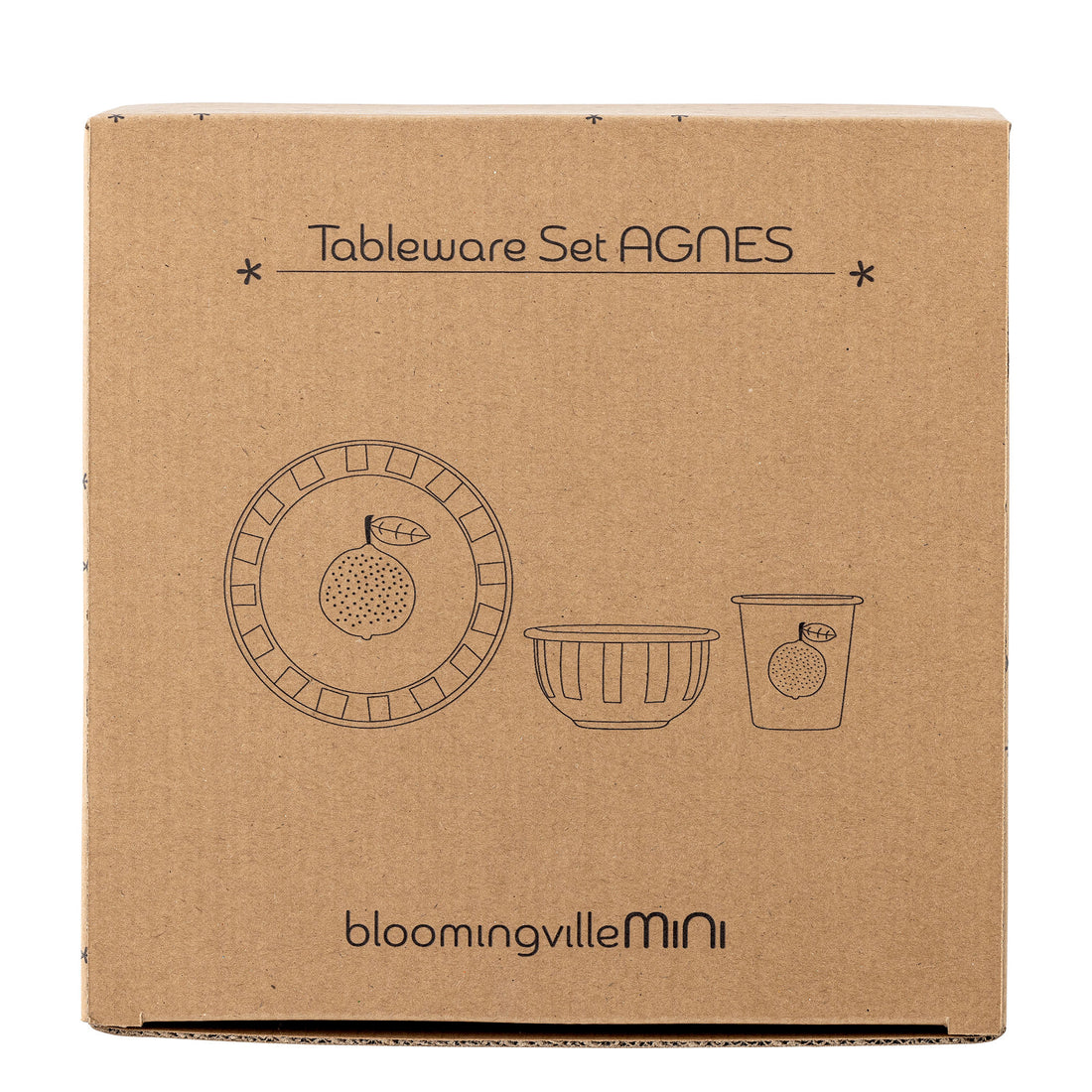 Bloomingville Mini Agnes Frame Conjunto, laranja, ferro