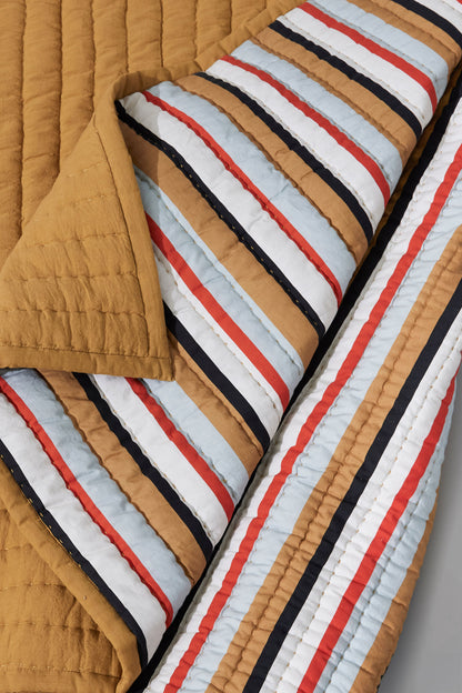 Hübsch Pavilion xadrez listrado ocre/multi -colorido