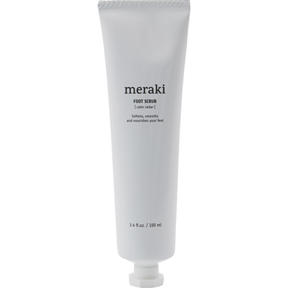 Esfoliante do pé, cedro calmo, cosmos orgânico, branco