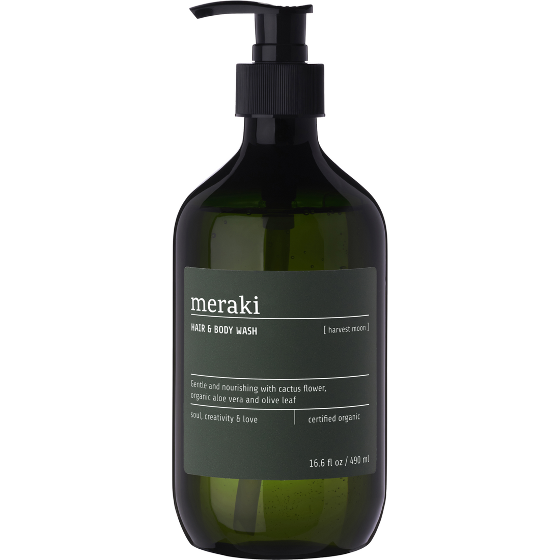 Lavagem de cabelo e corpo, lua de colheita, verde