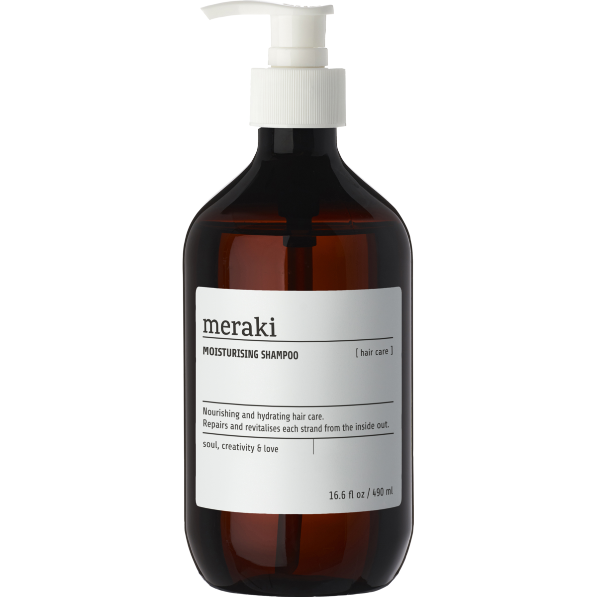 Shampoo hidratante, marrom