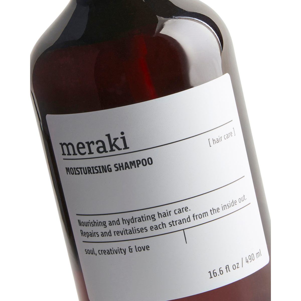 Shampoo hidratante, marrom