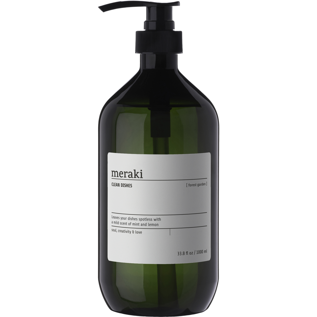 Detergente para lavar louça, jardim da floresta, verde