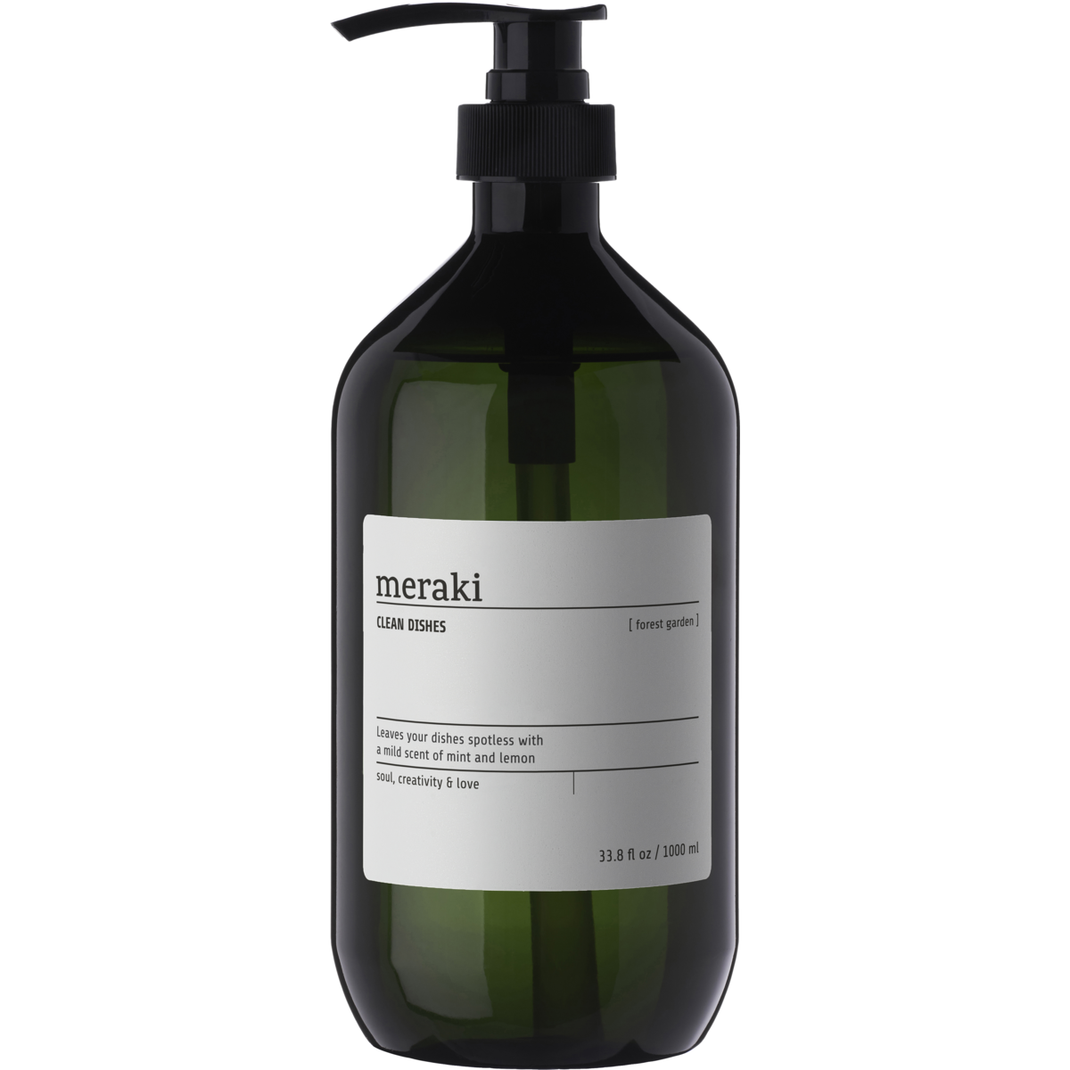 Detergente para lavar louça, jardim da floresta, verde