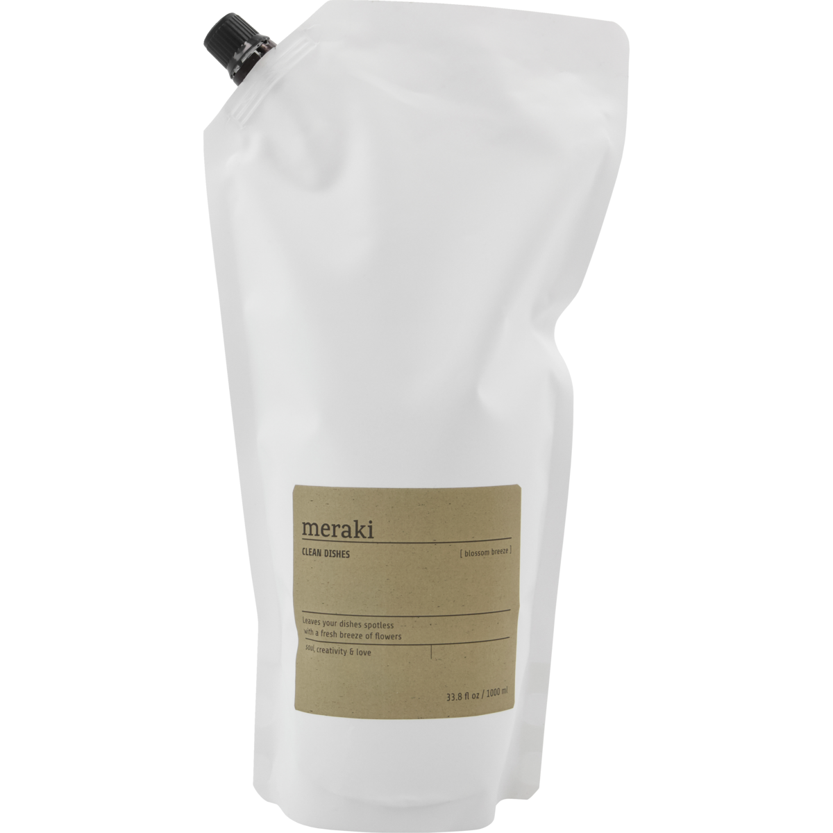 Detergente para lavar louça, refil de brisa de flor, branco