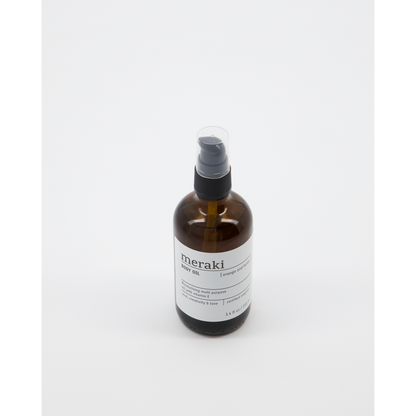 Óleo corporal, laranja e ervas, marrom