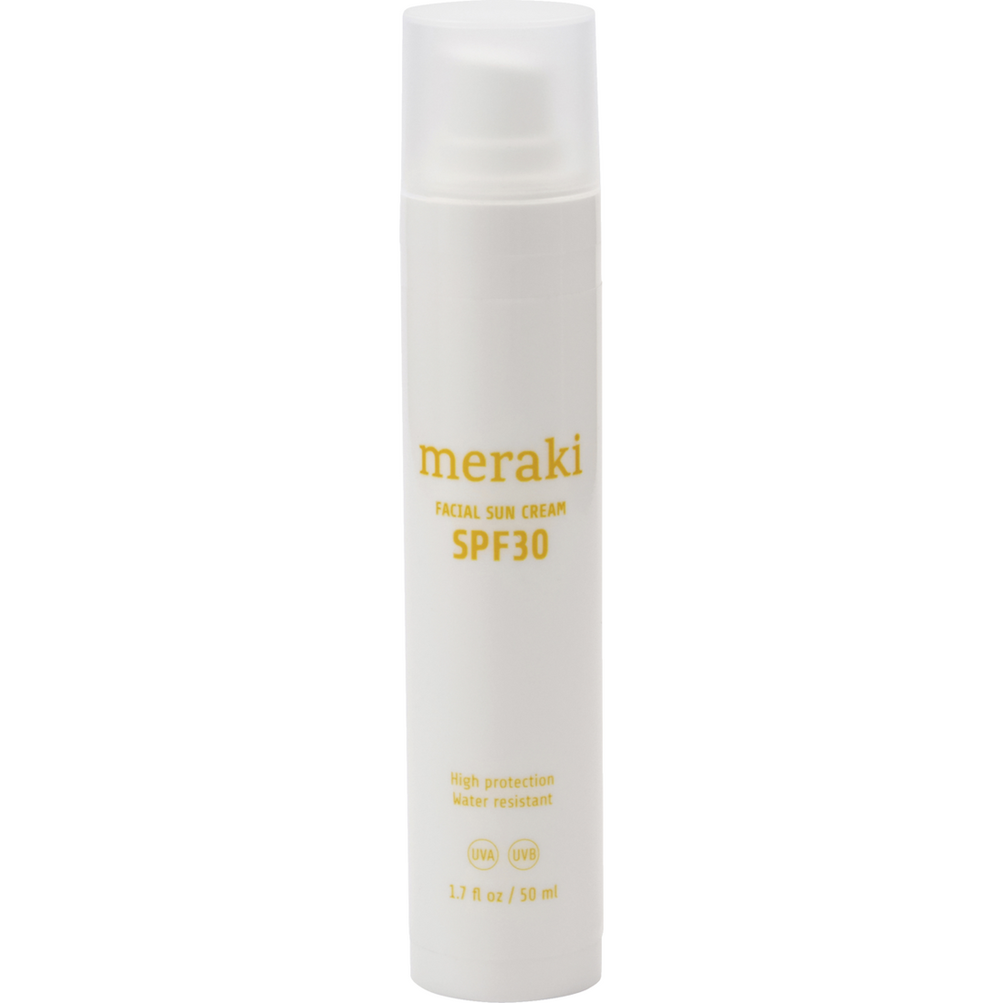 Creme de sol no rosto, levemente perfumado, branco