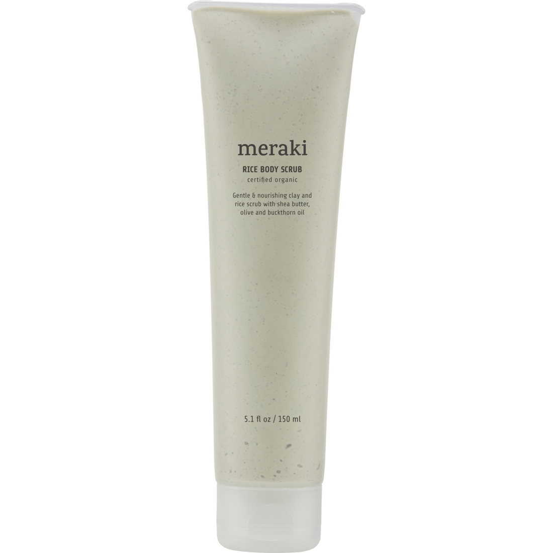 Esfoliação corporal de arroz, branco
