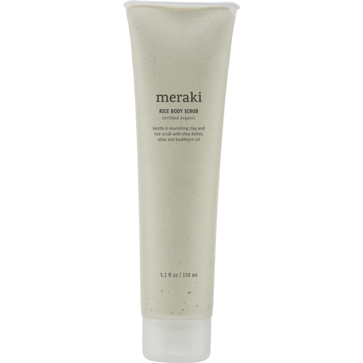 Esfoliação corporal de arroz, branco