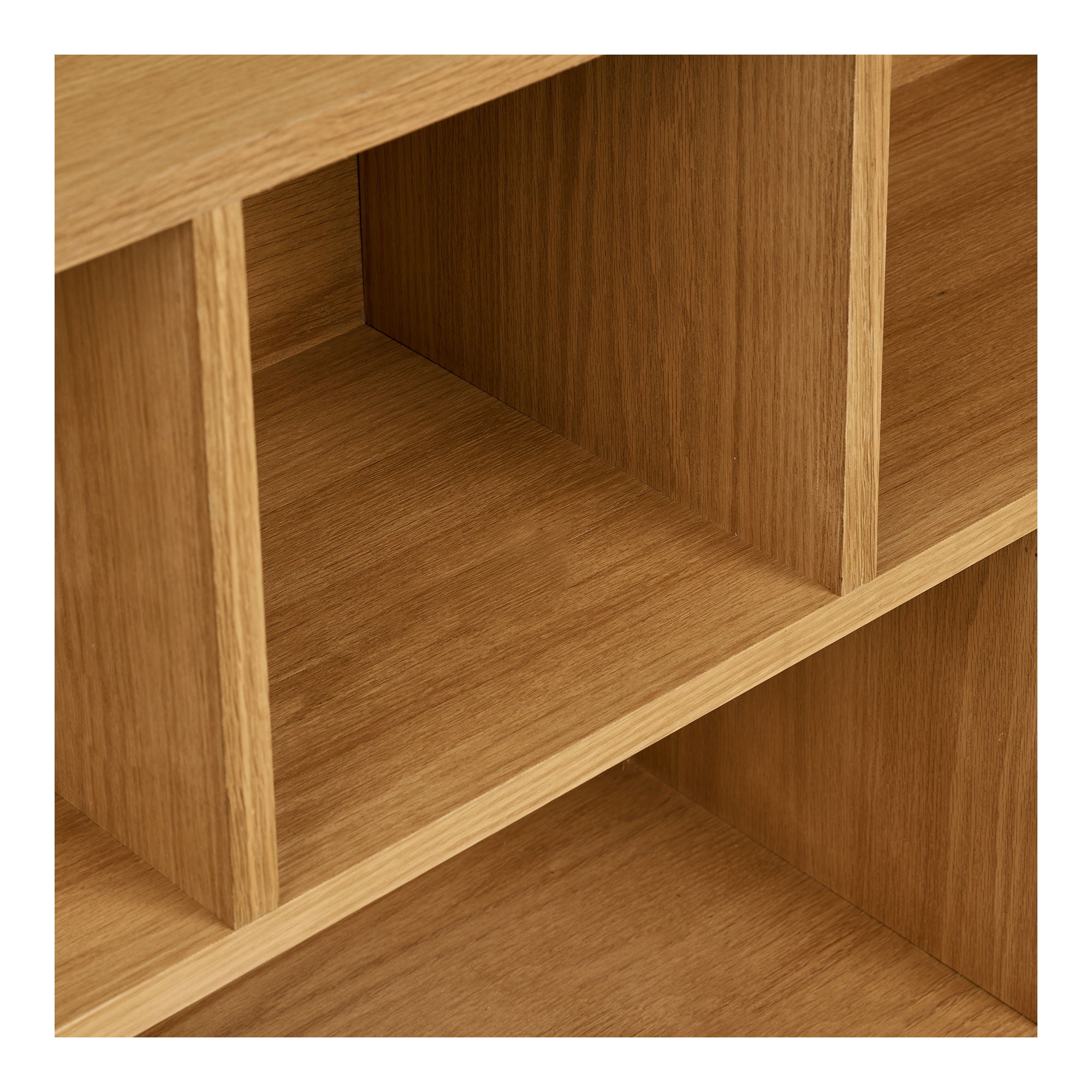 Ashawa Book Shelf - prateleira de livro, verniz de carvalho/carvalho, natureza 30x112x104.5 cm